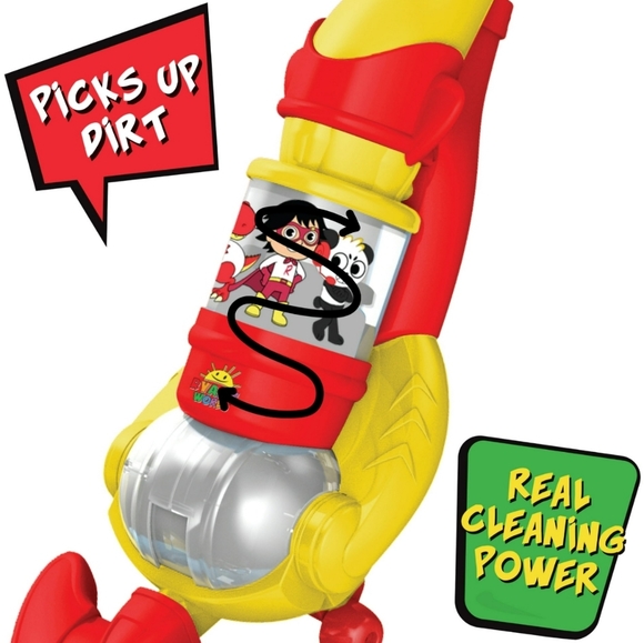 Core Innovations Ryan's World Cordless Stick Vacuum - Yellow, Red - Picture 6 of 7